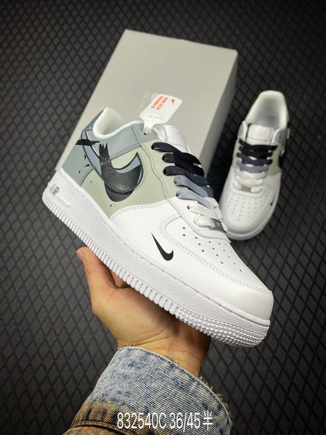 公司级 Af1耐克 Nike Air Force 1 ‘07 Low 空军一号 厚底增高百搭运动板鞋 原楦头原纸板 打造纯正空军版型，专注外贸渠道 全掌内置蜂窝