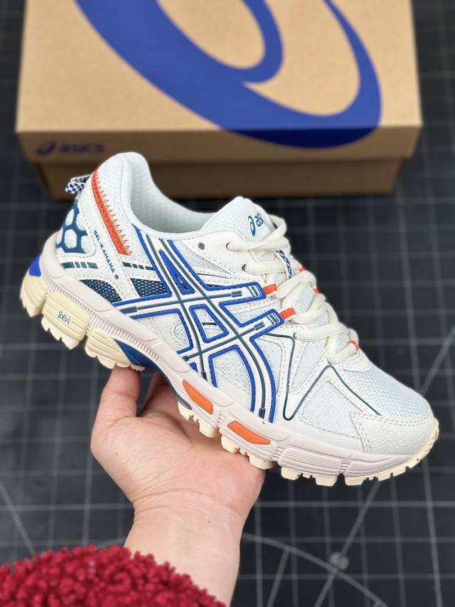 Asics Gel-Kahana 8 亚瑟士越野跑步鞋抓地稳定运动鞋缓震耐磨跑鞋 融合机能和户外潮流强势回归 核心科技gel内置于后跟 配合speva弹性中底