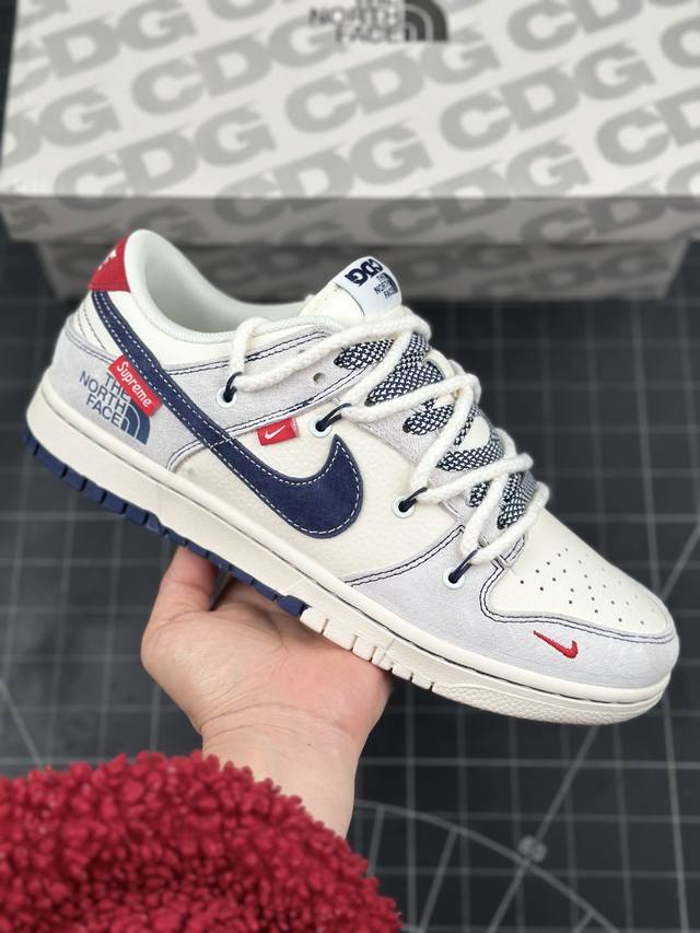 Nk Sb Dunk Low 北面系列-绑带红勾 周年高端定制 低帮休闲板鞋 #定制鞋盒 大厂纯原品质出货 超高清洁度 皮料切割干净无任何毛边 细节完美 货号：