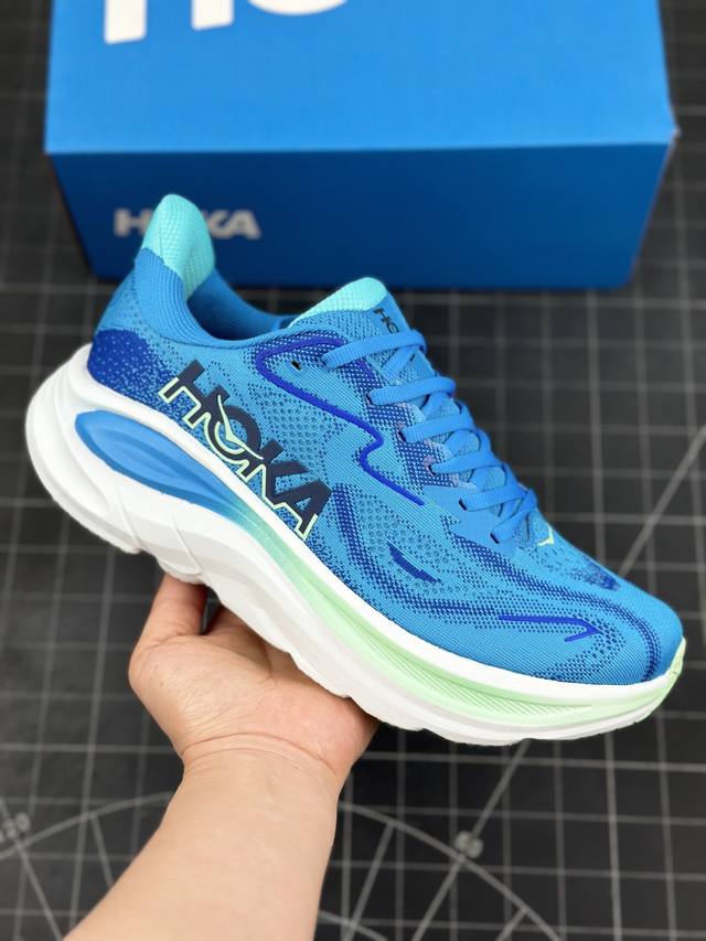 新晋减震王,踩屎感最强！美国新兴跑鞋品牌hoka One One M Clifton 10 Low 克利夫顿10代系列低帮厚底网织轻量休闲运动慢跑鞋 男女鞋半码