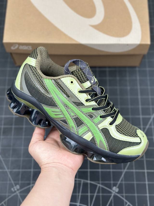 亚瑟士 Asics Us5-S Gel-Quantum Kinetic Moss Green Us5-S量子动能系列轻量全掌硅胶缓震休闲运动跑步鞋“青苔绿橄榄”