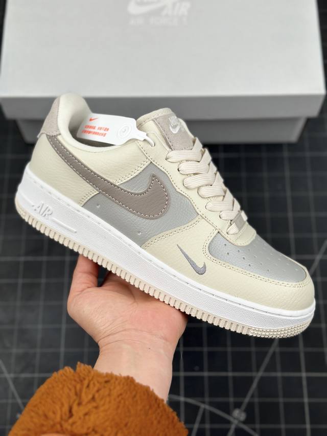 Nike Air Force 1 Low 奶茶棕迷你小双勾 空军一号低帮运动休闲板鞋 官方同步 原装级别 原楦头原纸板 打造纯正空军版型#专注外贸渠道 全掌内置