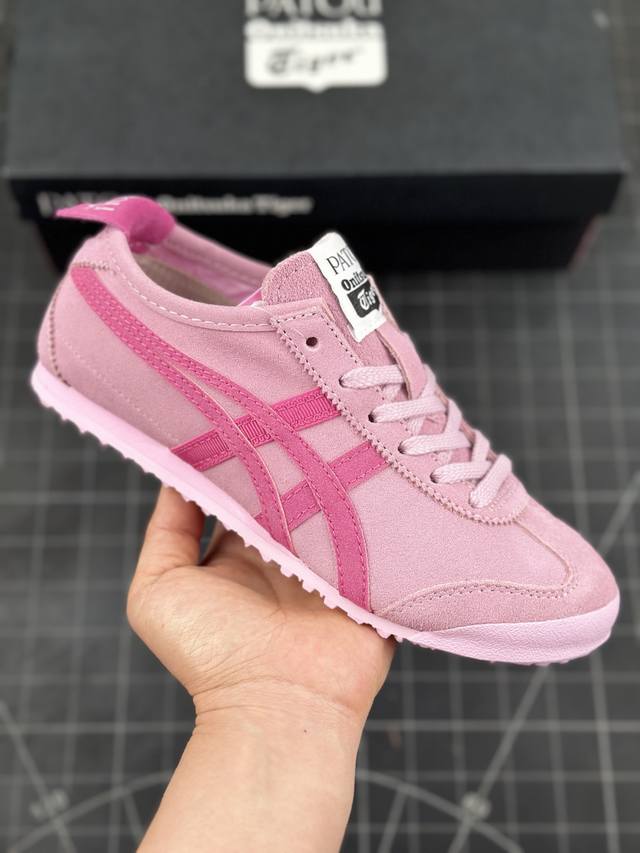 公司级onitsuka Tiger Mexico 66 阿斯克斯 鬼冢虎 低帮减震支撑低帮运动休闲鞋 这款鞋由皮革制成，具有鞋跟交叉加固设计，可提供更高的稳定性