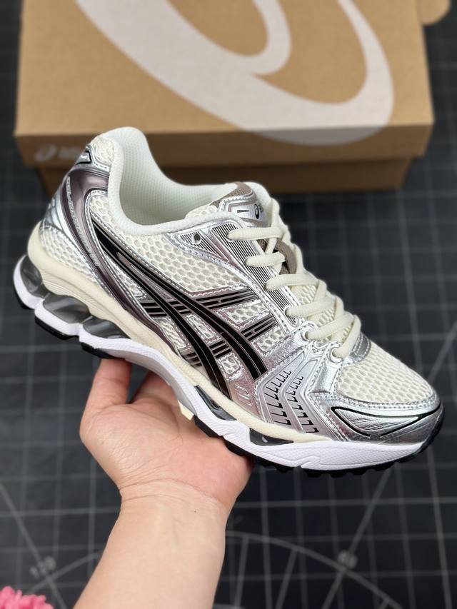 Asics Gel-Kayano 14 亚瑟士运动休闲透气专业跑鞋 #采用工程弹性双层再生针织密度鞋面材质，后跟3D可视gel缓震乳胶物料 #升级ff Blas