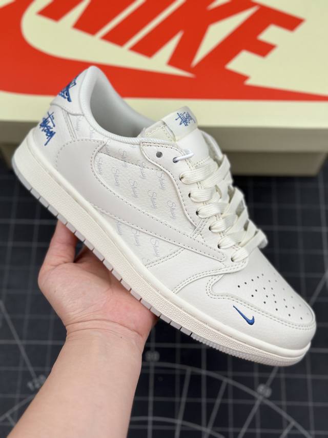 Travis Scott X Fragment Design X Air Jordan 1 Low Og Sp Aj1 乔1 斯图西联名-米白水晶 低帮文化休闲