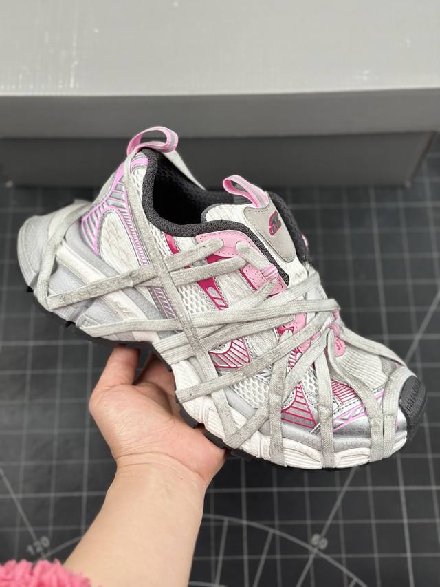 Xa版 法国高端奢侈品牌-巴黎世家balenciaga 3Xl Sneakers 3+10代系列 网织做旧绑带低帮复古阔型底姥爹风潮流百搭休闲慢跑鞋 Balen