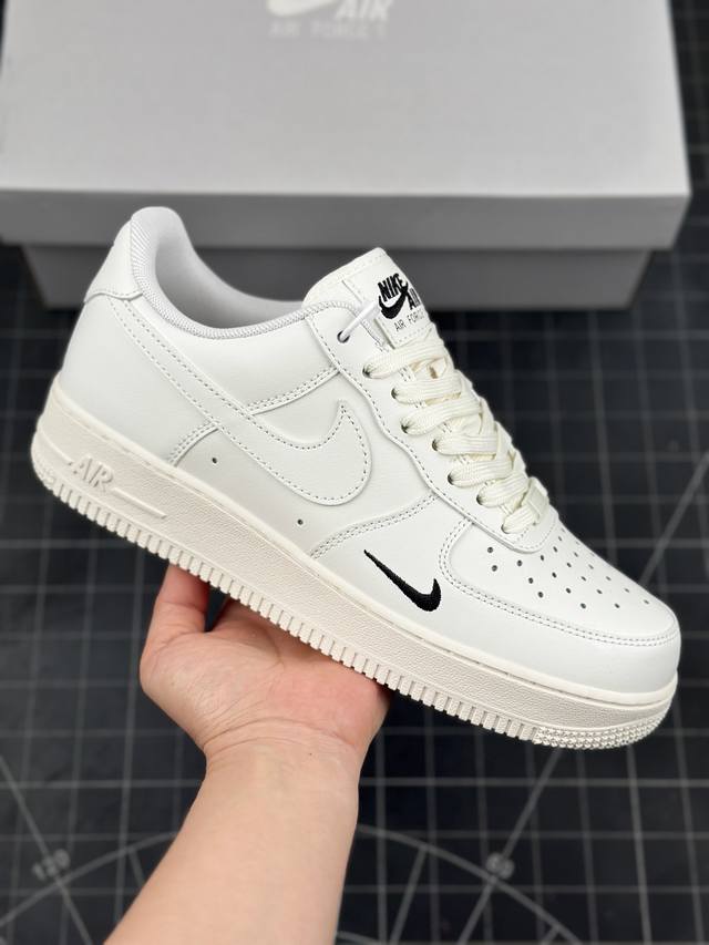 Nike Air Force 1 Low 白黑小勾 空军一号低帮运动休闲板鞋 原楦头原纸板 打造纯正空军版型 专注外贸渠道 全掌内置蜂窝气垫 原盒配件 原厂中底