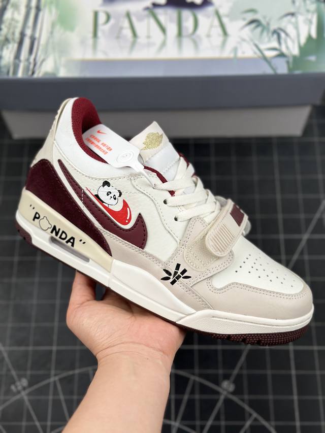 Nike Air Jordan Legacy 312 Low 特殊手绘 水墨国风 小钩熊猫 低帮文化休闲篮球鞋 乔丹最强三合一混合版 有着交错结合的设计，它的名