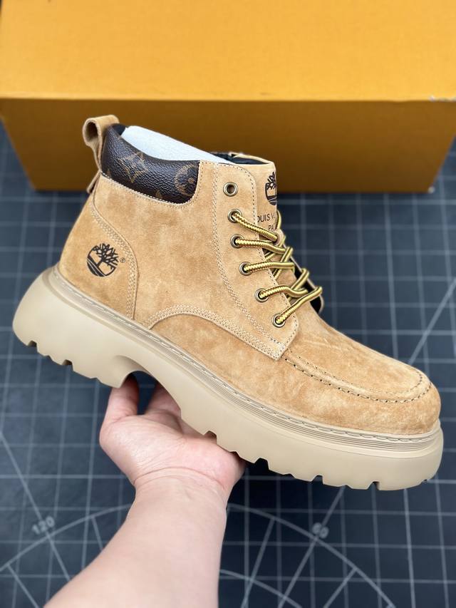 年末清仓 特价福利 Lv X Timberland Lv联名添柏岚大黄靴 顶奢流量品牌与时代经典的结合之作 #代购专供品质 高弹modern 外置防滑橡塑发泡超