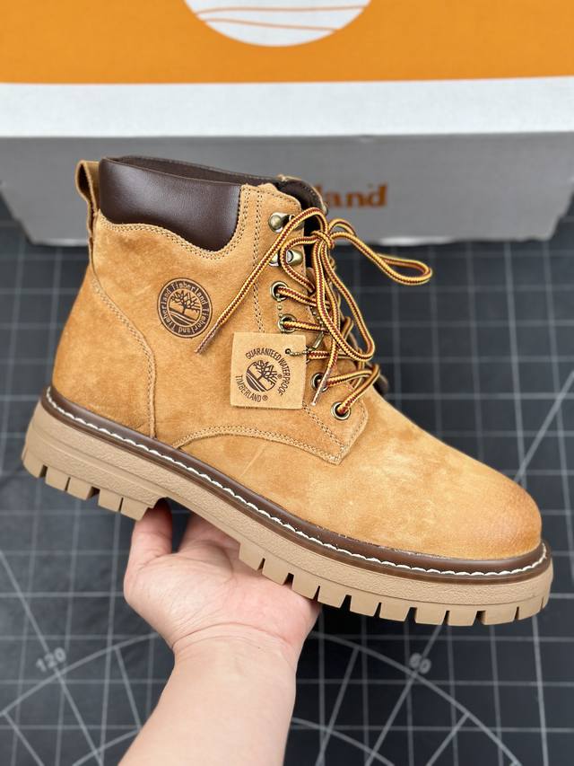 新货#Timberland添柏岚 天伯伦户外高帮休闲大黄靴系列 #广东大厂品质 原盒原包装 #24Ss新款 时尚潮流搭配 面料采用意大利顶级磨砂细纹牛皮 搭配防