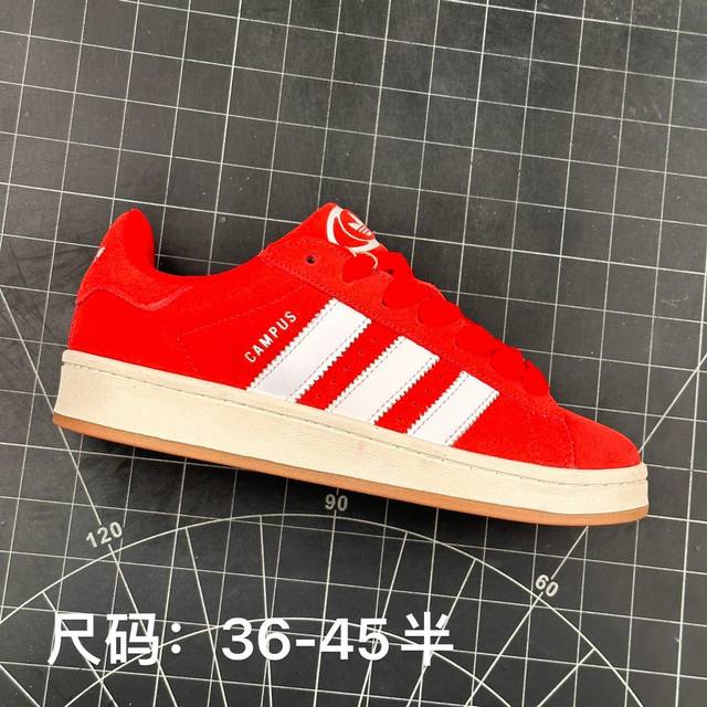 集合图本地 核心私 Adidas Originals Campus 00S 复古休闲防滑耐磨低帮板鞋 鞋款采用柔软的绒面革和耐用的皮革衬里融合在橡胶外底上，具有