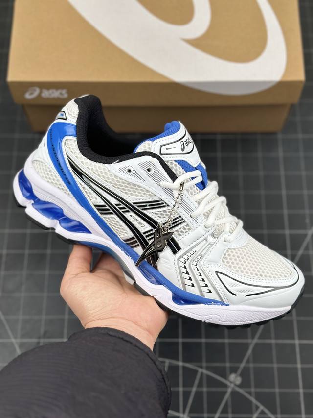 Asics Gel-Kayano 14 亚瑟士运动休闲透气专业跑鞋 #采用工程弹性双层再生针织密度鞋面材质，后跟3D可视gel缓震乳胶物料 #升级ff Blas