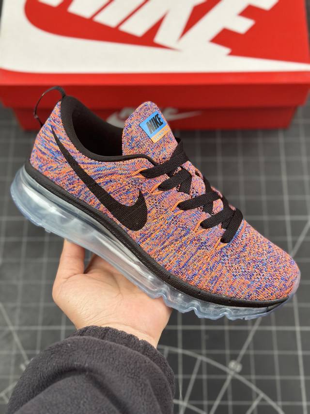 公司级nike Air Max Flyknit 2014 耐磨轻便 织物减震防滑透气轻便 低帮跑步鞋 蒸汽大气垫百搭休闲运动慢跑鞋 耐克 原档案flyknit鞋