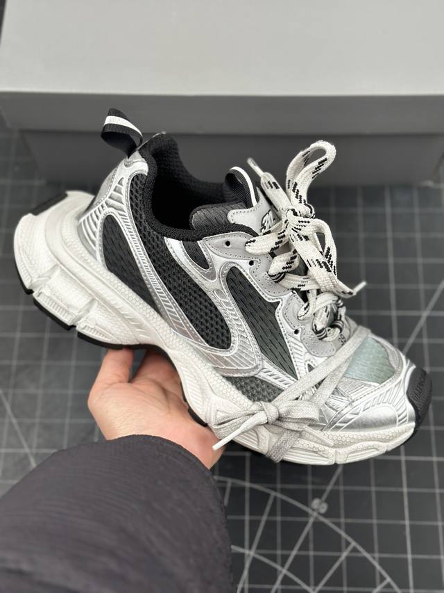 Xa版 法国高端奢侈品牌-巴黎世家balenciaga 3Xl Sneakers 3+系列 10代 低帮复古阔型底姥爹风潮流百搭休闲慢跑鞋 男女鞋配件防尘袋及附