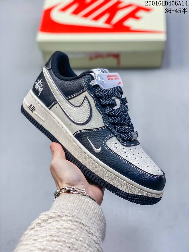 海外限量发售！公司级Nike Air Force 1 '07 Low “斯图西联名--神话悟空”空军一号 低帮 运动鞋 休闲鞋 折边针车 工艺难度大 原楦头原纸 - 点击图像关闭