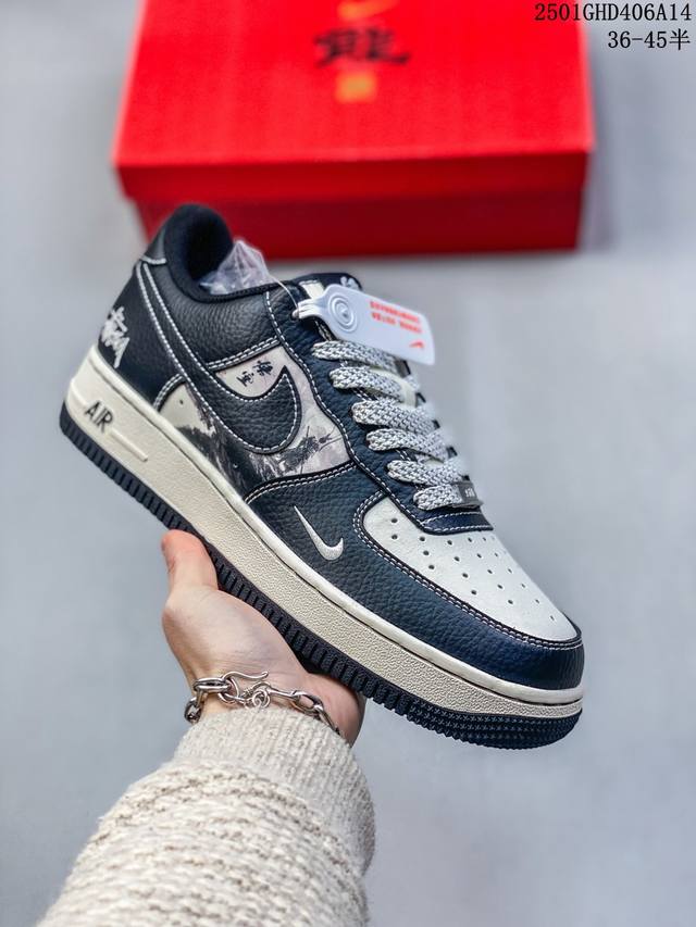 海外限量发售！公司级Nike Air Force 1 '07 Low “斯图西联名--神话悟空”空军一号 低帮 运动鞋 休闲鞋 折边针车 工艺难度大 原楦头原纸