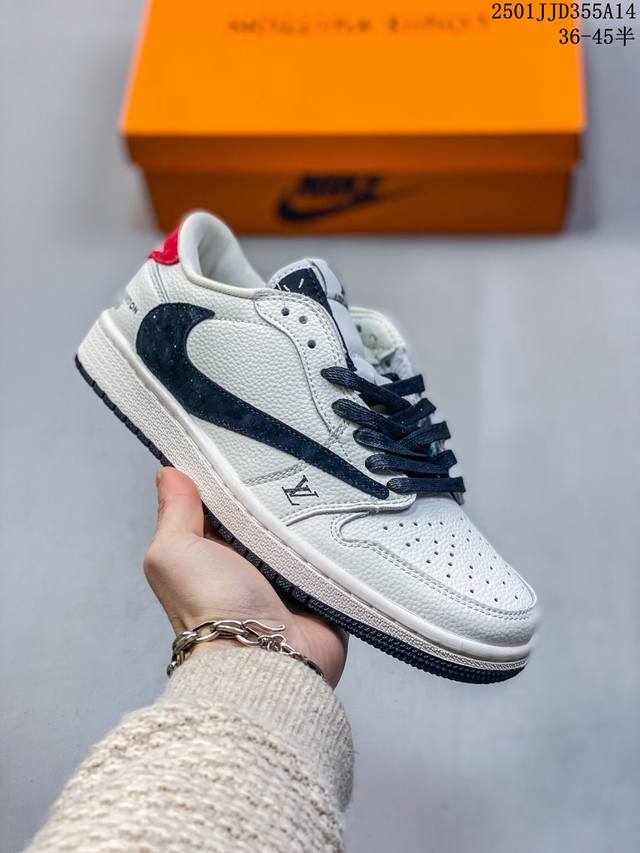 公司级 真标 耐克 Nike Air Jordan 1 Low Og Sp Military Blue Aj1乔1倒勾低帮篮球鞋 路易威登联名 Aj1 乔丹1代