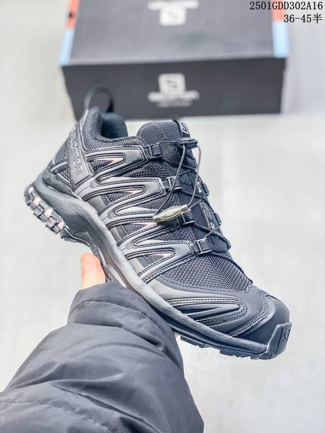 公司级Salomon Xa Pro Xt-6 Ft萨洛蒙户外越野跑鞋 鞋面采用Sensifit贴合技术 全方位贴合包裹脚型 鞋跟部鞋底牵引设计 提供强大的抓地性