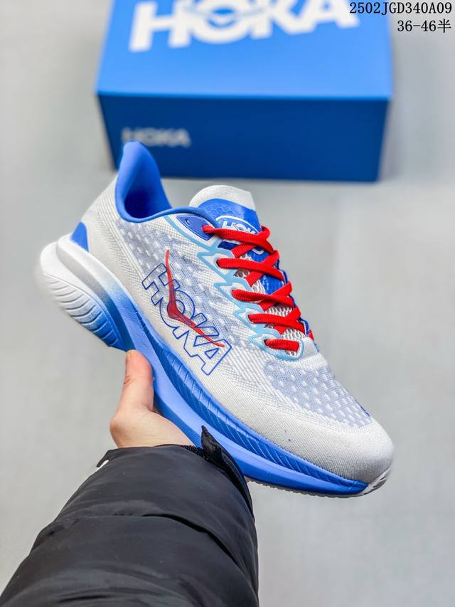 公司级 Hoka One One独特的竞训鞋,主打舒适软弹Hokamach马赫6#竞速跑鞋 Hoka Mach 6 轻盈且富有弹性的舒适感！迄今为止最轻量灵敏的