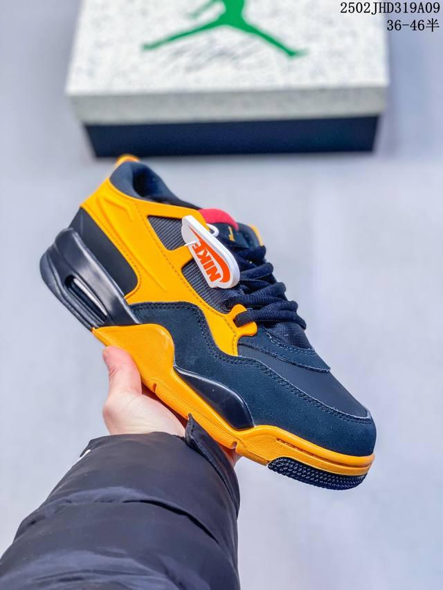 Jordan Air Jordan 4 Rm“Bruce Lee”舒适百搭防滑耐磨低帮复古篮球鞋男女同款黑黄红 尺码：36-46半 编码：02Jhd319A09