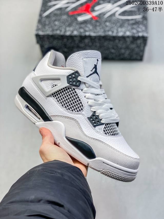 公司级带半码！ 耐克Nike Air Jordan 4 “Monsoon Blue” Aj4 乔4 迈克尔 乔丹 Aj4代 中帮复古休闲运动文化篮球鞋。秉承轻量