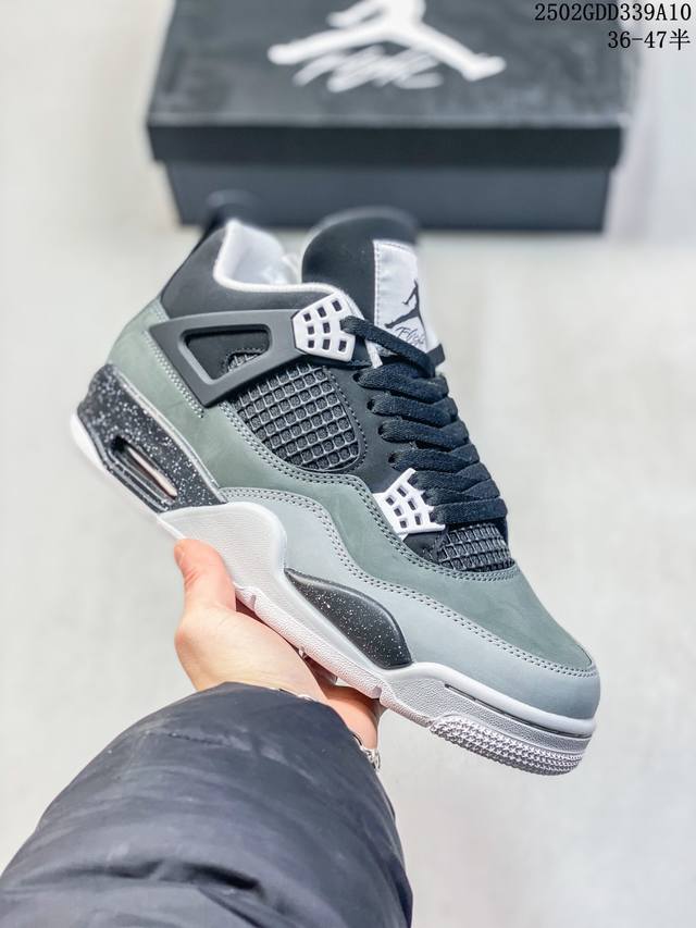 公司级带半码！ 耐克Nike Air Jordan 4 “Monsoon Blue” Aj4 乔4 迈克尔 乔丹 Aj4代 中帮复古休闲运动文化篮球鞋。秉承轻量