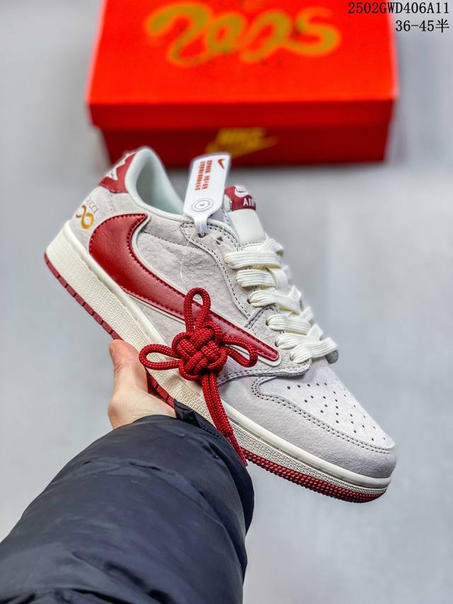 Travis Scott X Fragment Design X Jordan Air Jordan 1 Low Og Sp “古驰联名蛇年限定 猪八红勾” 多