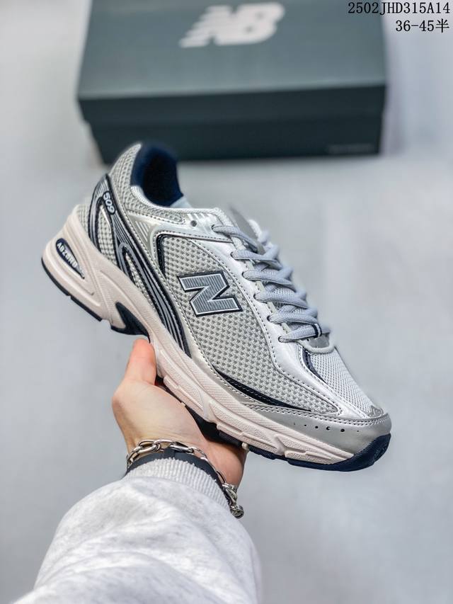 New Balance U509系列复古老爹风休闲运动慢跑鞋 U509A1 #采用轻质牛剖革拼接透气网眼衬垫织物鞋面材质 T-Beam大底提供足步弓支撑，保持步