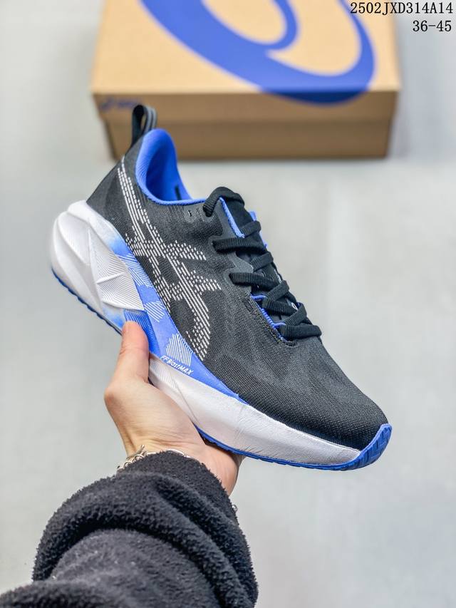 公司级Asics Novablast 5 轻盈舒适 织物减震防滑耐磨透气 低帮 训练跑步鞋 货号:1011B974-001 尺码:36-45 编码：02Jxd3