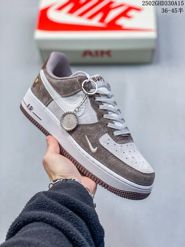 夏季新款 公司级 路易威登Louis Vuitton 联名定制 Nike Air Force 1 Low '07 空军绑带低帮休闲板鞋 定制鞋盒 定制皮料 原楦