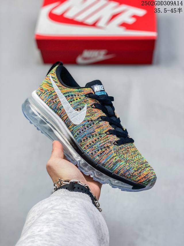 耐克 Nike Flyknit Max 2016全掌大气垫跑步鞋620469-105 016 015 尺码：35.5-45半 编码：02Gdd309A14