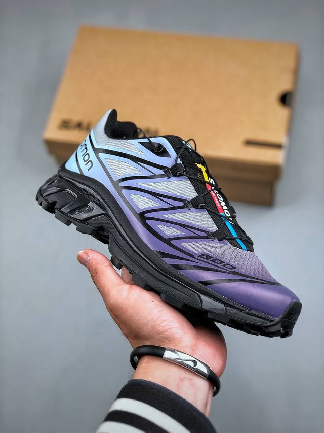 Salomon Xt-6 Chromatic 萨洛蒙复古潮流户外机能登山跑鞋 黑色薄雾色 475908 新晋网红单品 伞兵绳快穿鞋带设计 无缝鞋身户外随意纵横