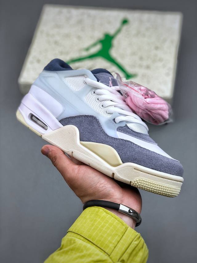 Air Jordan 4 Rm Diffused Blue Ashen Slate 白蓝灰 Aj4 乔丹4代 Aj4 乔4 白蓝灰 乔丹篮球鞋系列 整鞋采用皮革