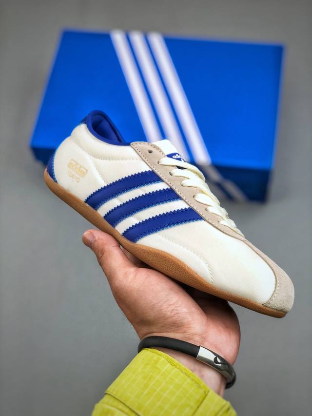 Adidas Originals Tokyo 经典舒适 防滑耐磨 低帮 板鞋 男女同款 白色 货号J P9704 尺码：35-45 半