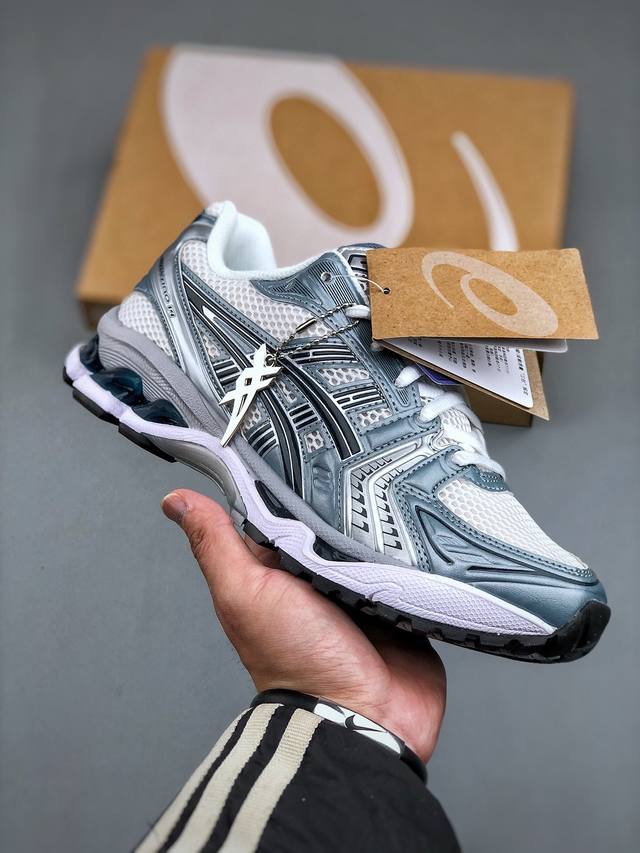 Asics Gel-Kayano 14 亚瑟士K14系列户外复古潮流百搭织物合成革缓震休闲跑步鞋 货号：1203A537-106 尺码：36-45 半 - 点击图像关闭