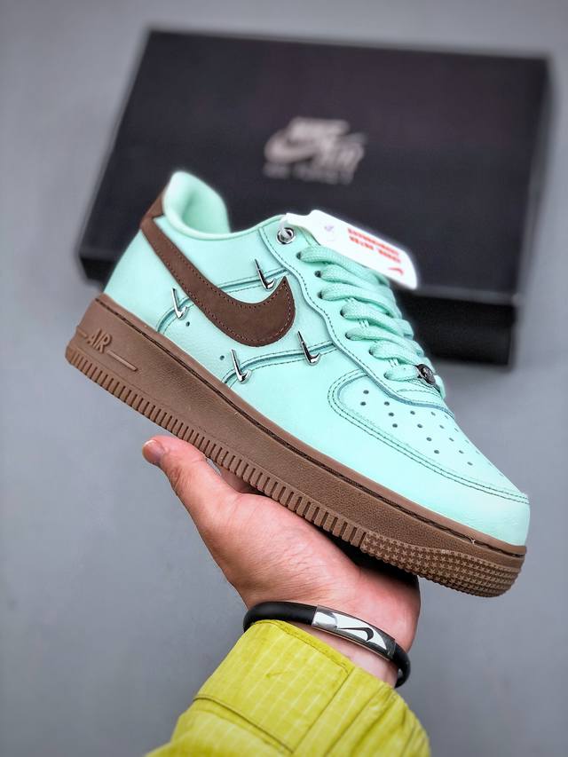 Nike Air Force 1 Low 07 蒂芙尼绿四铁钩 空军一号低帮运动休闲板鞋原楦头原纸板 打造纯正低帮空军版型 专注外贸渠道 全掌内置蜂窝气垫 原盒