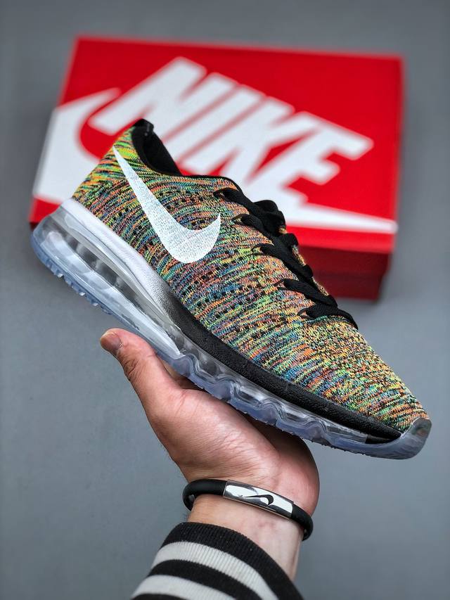 Nike Air Max Flyknit 2014 耐克飞线全掌气垫减震休闲跑步鞋 620469-004 #经典重现Flyknit鞋面，一体成形无缝设计将良好的