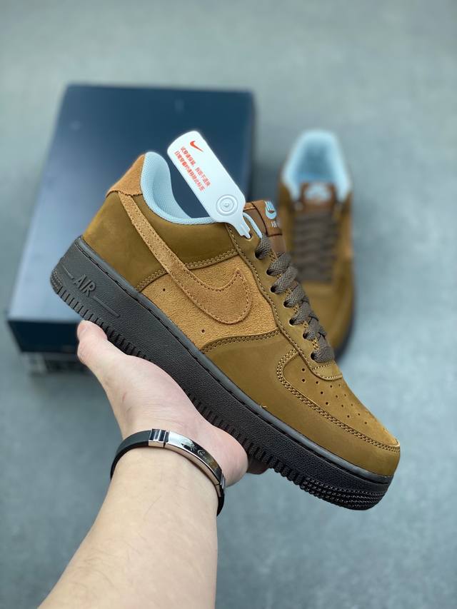 Nike Air Force 1' 07 棕褐 原楦头原纸板 打造纯正空军版型 专注外贸渠道 全掌内置蜂窝气垫 #原盒配件 原厂中底钢印、拉帮完美 货号：Ib4