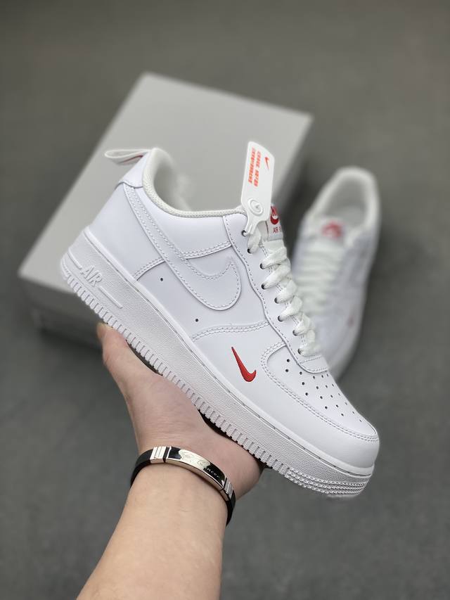 工厂套现 福利特价 原本地200版本 Nike Air Force 1 Low 白红小勾 空军一号低帮运动休闲板鞋 原楦头原纸板 打造纯正空军版型 专注外贸渠道