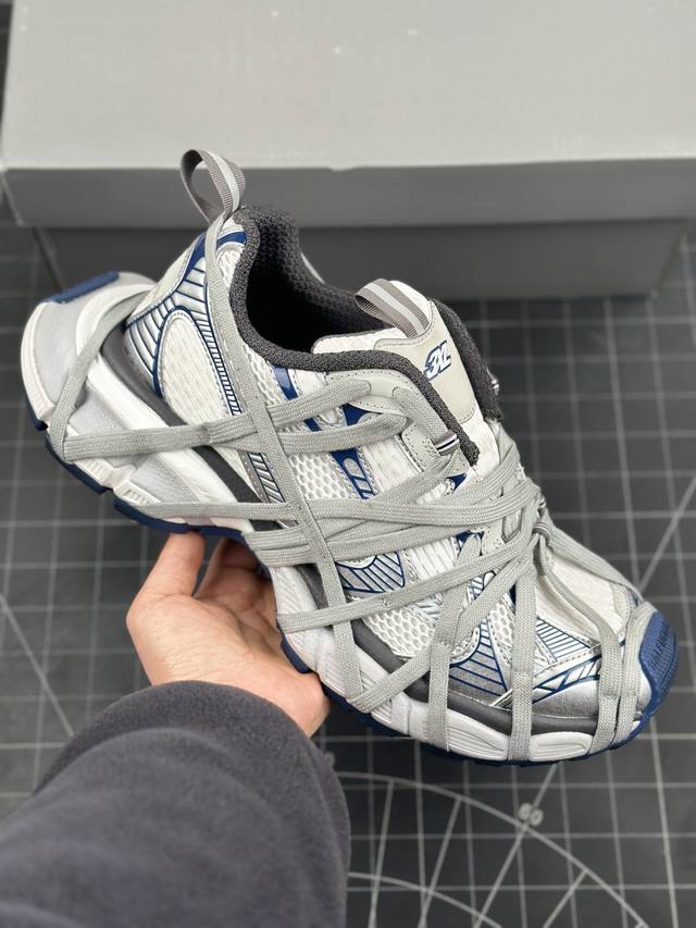 本地 核心私 Xa版本 10代绑带款 法国高端奢侈品牌-巴黎世家Balenciaga 3Xl Sneakers 3+系列低帮复古阔型底姥爹风潮流百搭休闲慢跑鞋