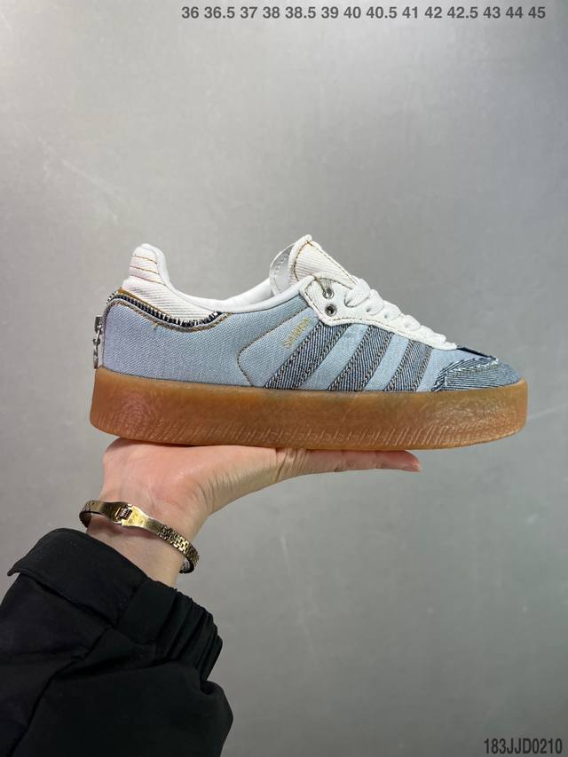 公司级Adidas Samba Xlg 百搭单品 舒适百搭 潮流增高低帮板鞋 全新的设计Samba Xig 加大加厚的鞋型设计 妥妥的时下流行面包鞋 鞋头麂皮加