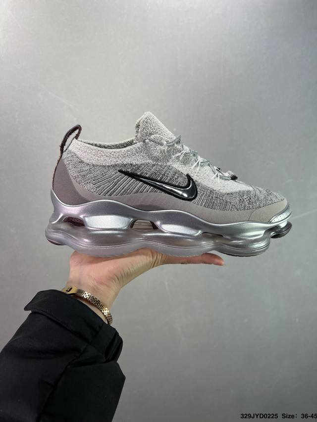 公司级Nk Air Max Scorpion Fk 次世代气垫搭载全掌长气垫鞋款 采用类似于 Vapormax Plus 和 Vapormax Flyknit