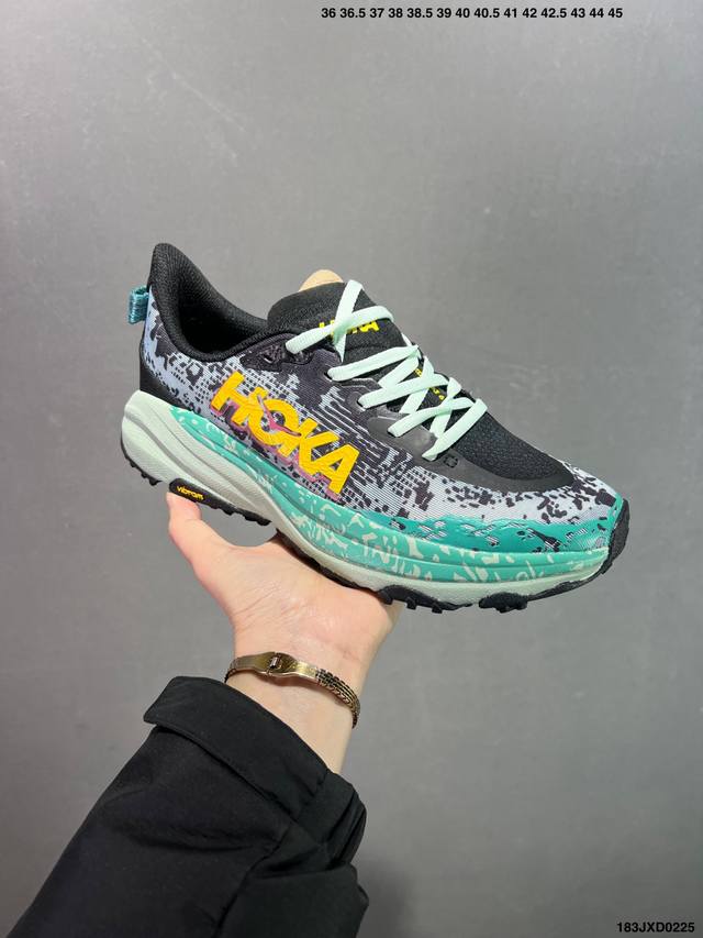 公司级Hoka One One M Speedgoat 6 低帮专业越野跑步鞋 实拍首发 相较于前几代Mafate包裹感更好 跟Speedgoat 快速羚羊 系