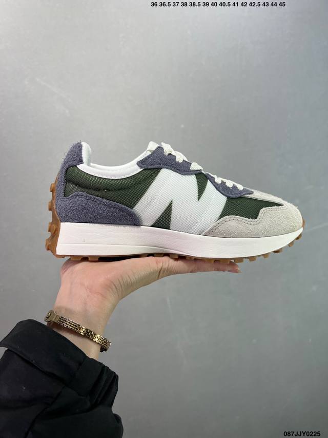 新百伦 New Balance Nb327系列 皮面复古休闲运动慢跑鞋 Ws327Ra全新 New Balance 327 系列，以更纯粹的复古风格设计打造的全