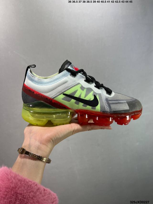 公司级Nike Air Vapormax 大气垫 网纱鞋面 全掌气垫跑步鞋 Ar6631-003正确卡色 原盒钢印Qc俱全 正确刻字中底 原装鞋垫 鞋面采用半透