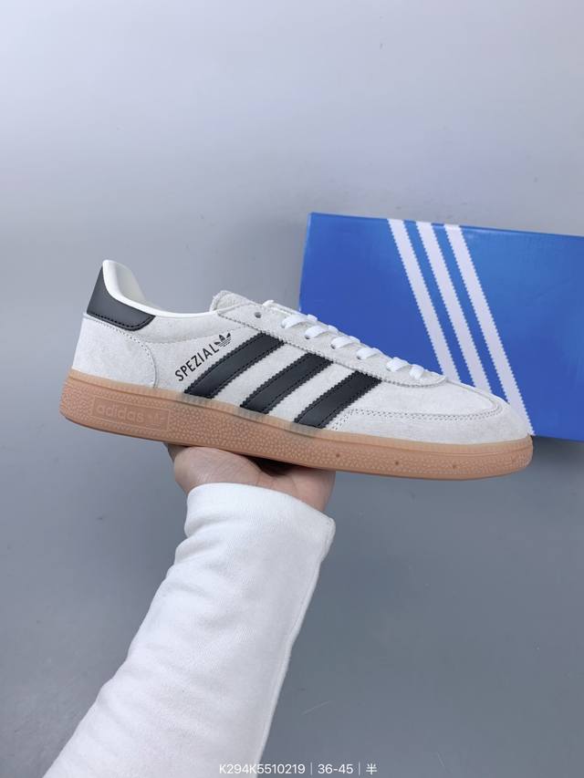 展现浓厚的复古味道，阿迪达斯Adidas Originals Handball Spzl 手球运动员系列百搭休闲运动板鞋 Size：如图 编码：K294K551