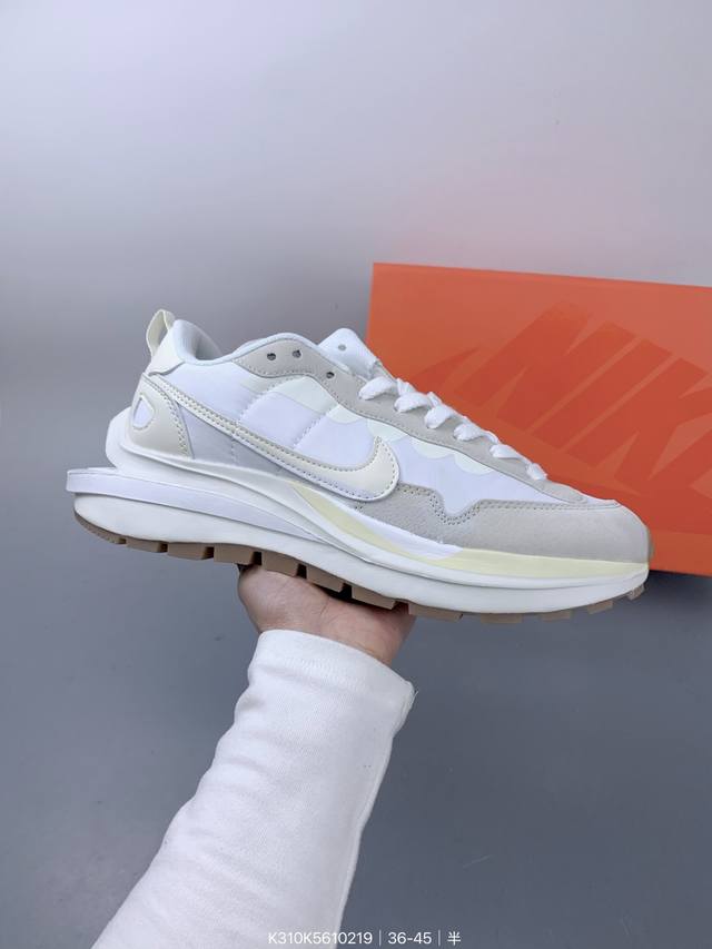 真标耐克Nike Vaporwaffle Sacai 华夫50周年系列华夫复古休闲运动慢跑鞋 后跟Tpu独家4块滑块模具 夏季热门款 网面透气休闲跑步鞋 Siz