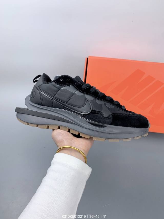 真标耐克Nike Vaporwaffle Sacai 华夫50周年系列华夫复古休闲运动慢跑鞋 后跟Tpu独家4块滑块模具 夏季热门款 网面透气休闲跑步鞋 Siz