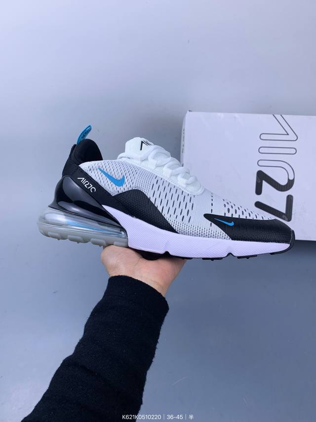 耐克Nike Nike Air Max 270 混合科技 透气后掌半气垫慢跑鞋 兼具非凡优质外观和出色穿着体验！性能出众的一双透气鞋面后置半掌气垫运动鞋 Siz