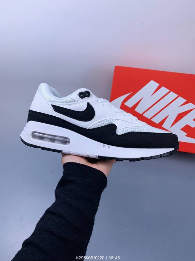 真标Nike Air Max 1‘86 Prm男子低帮气垫复古跑步鞋 这款鞋子的设计灵感源自于跑步鞋的革新，它不仅具备出色的舒适性，还拥有极高的时尚感。无论是日